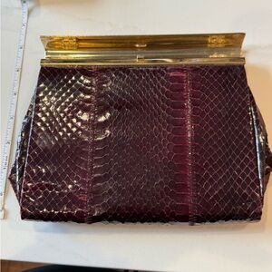 Vintage snakeskin clutch